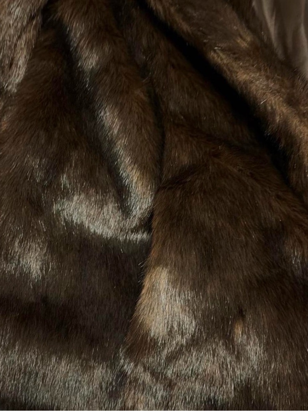 Vintage 2000s Brown Faux Fur Cropped Jacket /never worn - Picture 7 of 7